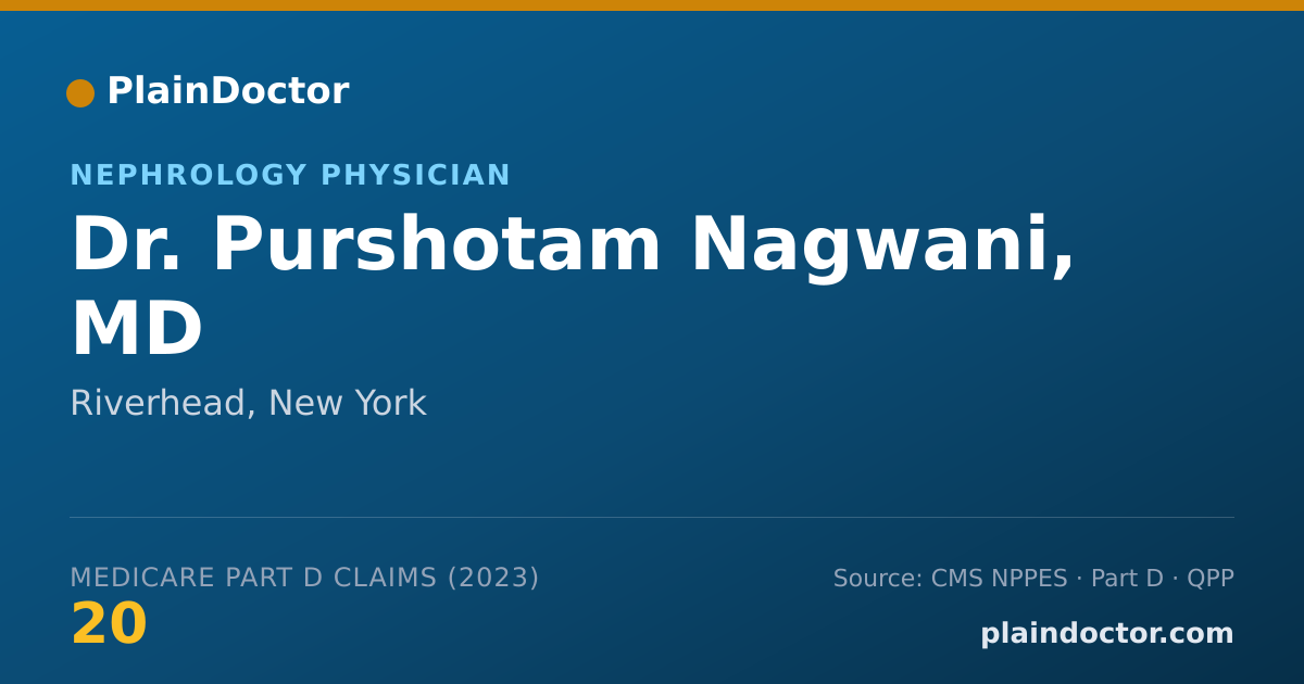 Shareable card for Purshotam Nagwani, MD - Nephrology Physician, Riverhead, NY