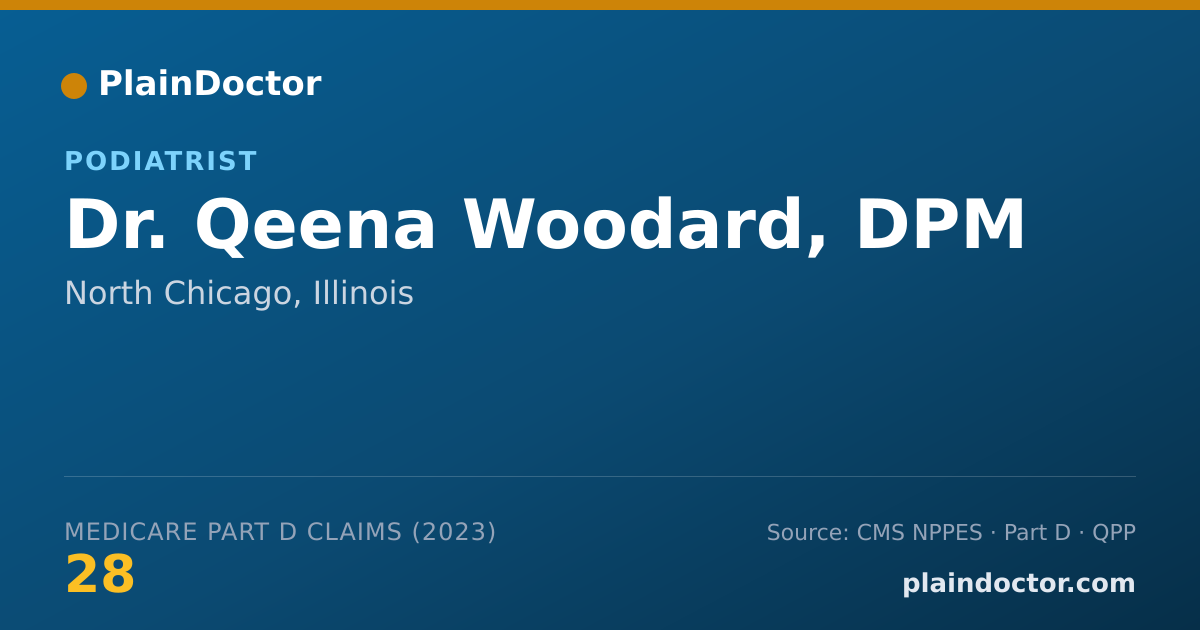 Shareable card for Qeena Woodard, DPM - Podiatrist, North Chicago, IL