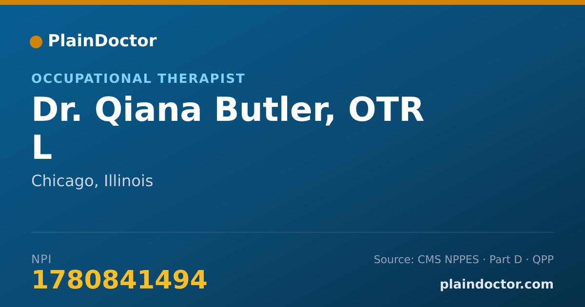 Shareable card for Qiana Butler, OTR L - Occupational Therapist, Chicago, IL