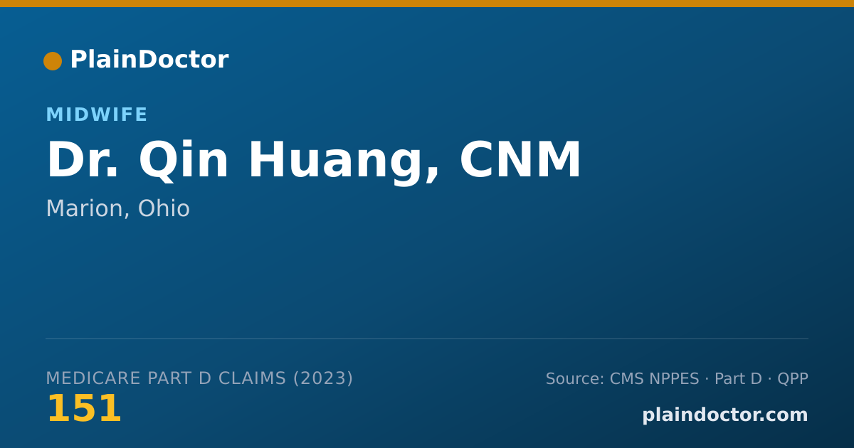 Shareable card for Qin Huang, CNM - Midwife, Marion, OH