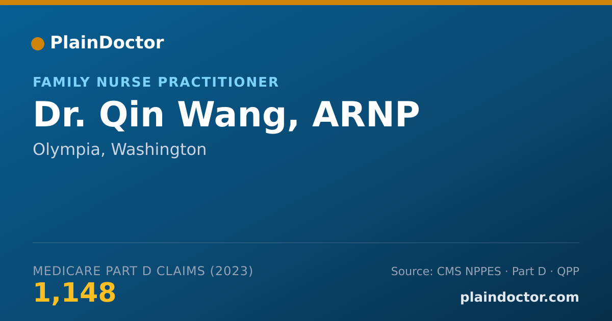 Shareable card for Qin Wang, ARNP - Family Nurse Practitioner, Olympia, WA