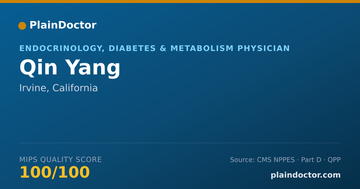 Shareable card for Qin Yang - Endocrinology, Diabetes & Metabolism Physician, Irvine, CA