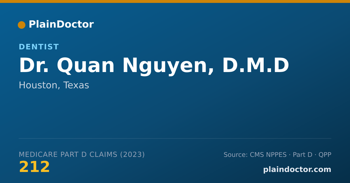 Shareable card for Quan Nguyen, D.M.D - Dentist, Houston, TX