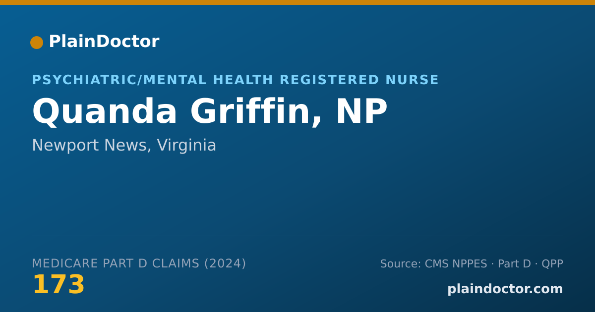 Shareable card for Quanda Griffin, NP - Psychiatric/Mental Health Registered Nurse, Newport News, VA