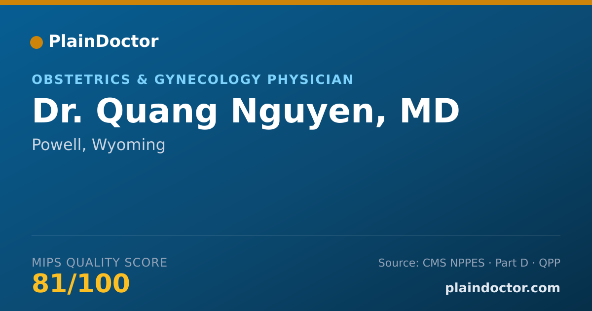 Shareable card for Quang Nguyen, MD - Obstetrics & Gynecology Physician, Powell, WY