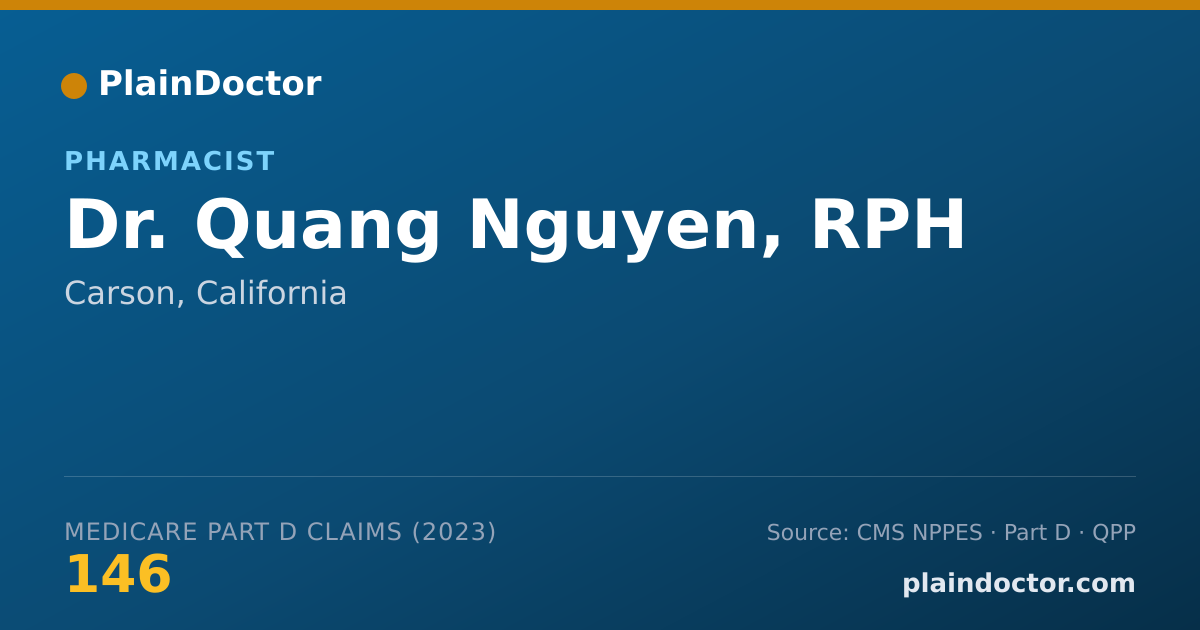 Shareable card for Quang Nguyen, RPH - Pharmacist, Carson, CA