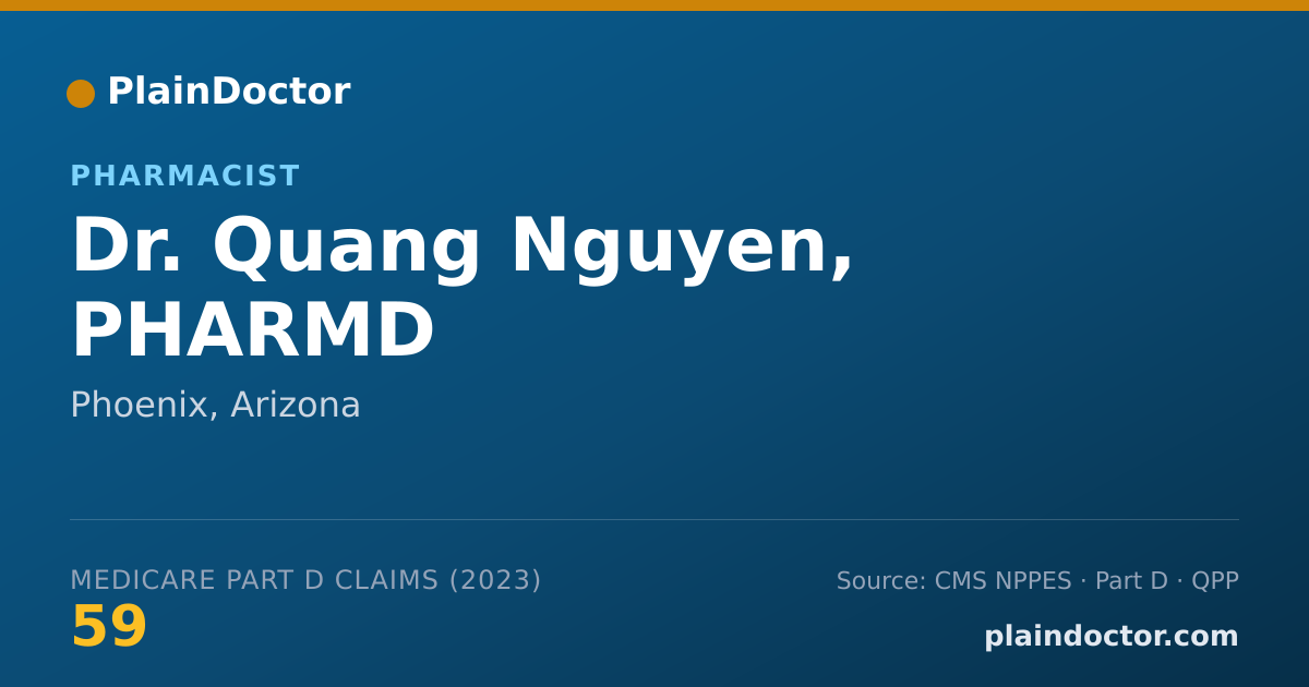 Shareable card for Quang Nguyen, PHARMD - Pharmacist, Phoenix, AZ