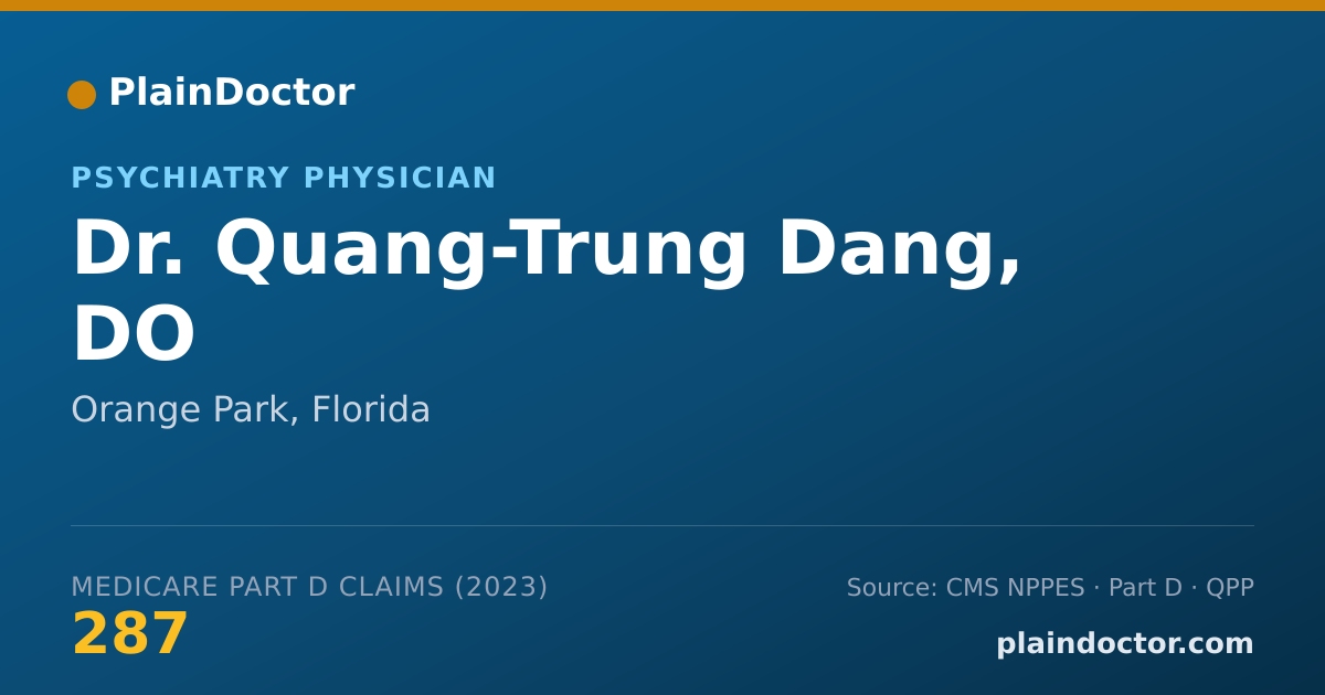 Shareable card for Quang-Trung Dang, DO - Psychiatry Physician, Orange Park, FL