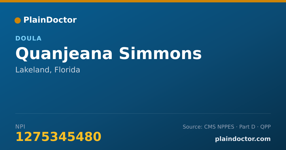 Shareable card for Quanjeana Simmons - Doula, Lakeland, FL