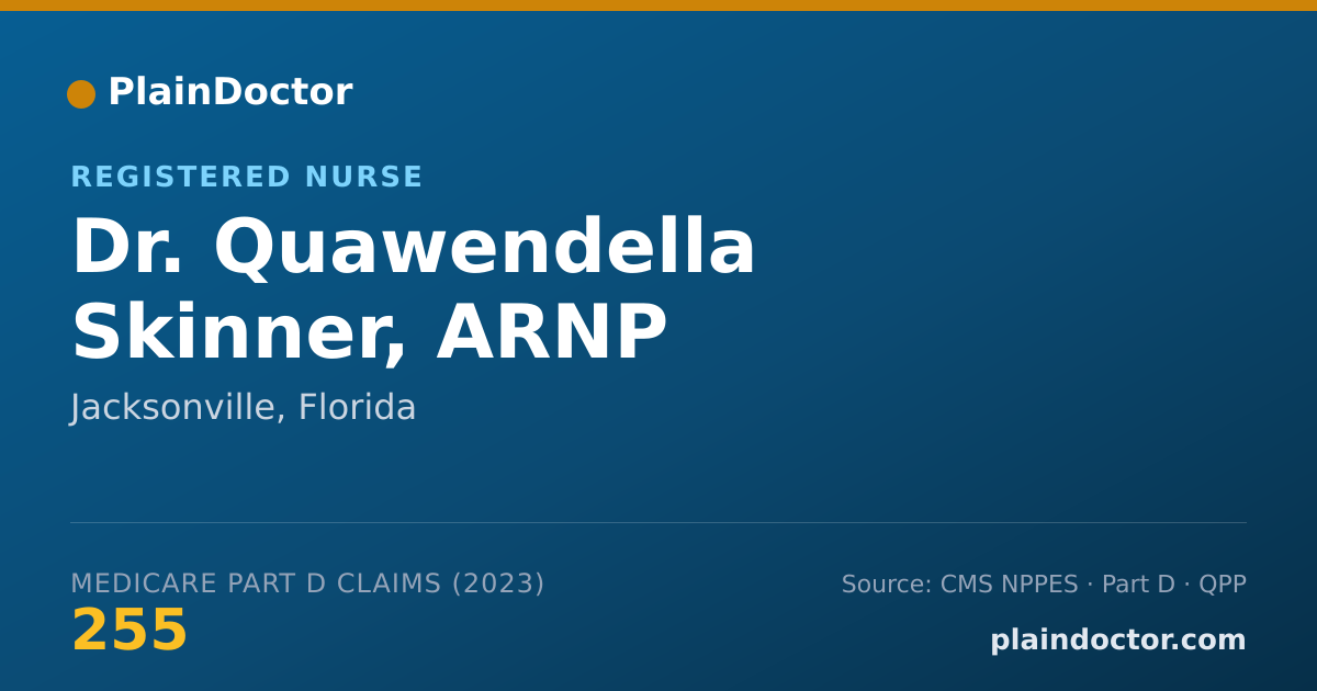 Shareable card for Quawendella Skinner, ARNP - Registered Nurse, Jacksonville, FL