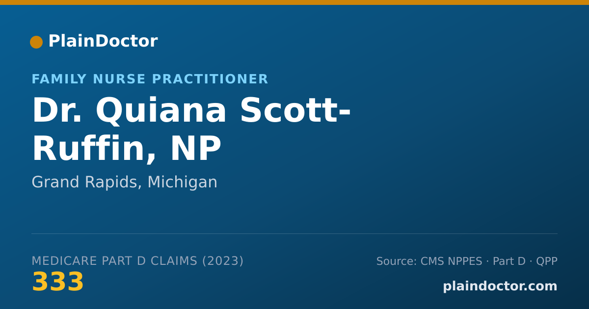 Shareable card for Quiana Scott- Ruffin, NP - Family Nurse Practitioner, Grand Rapids, MI