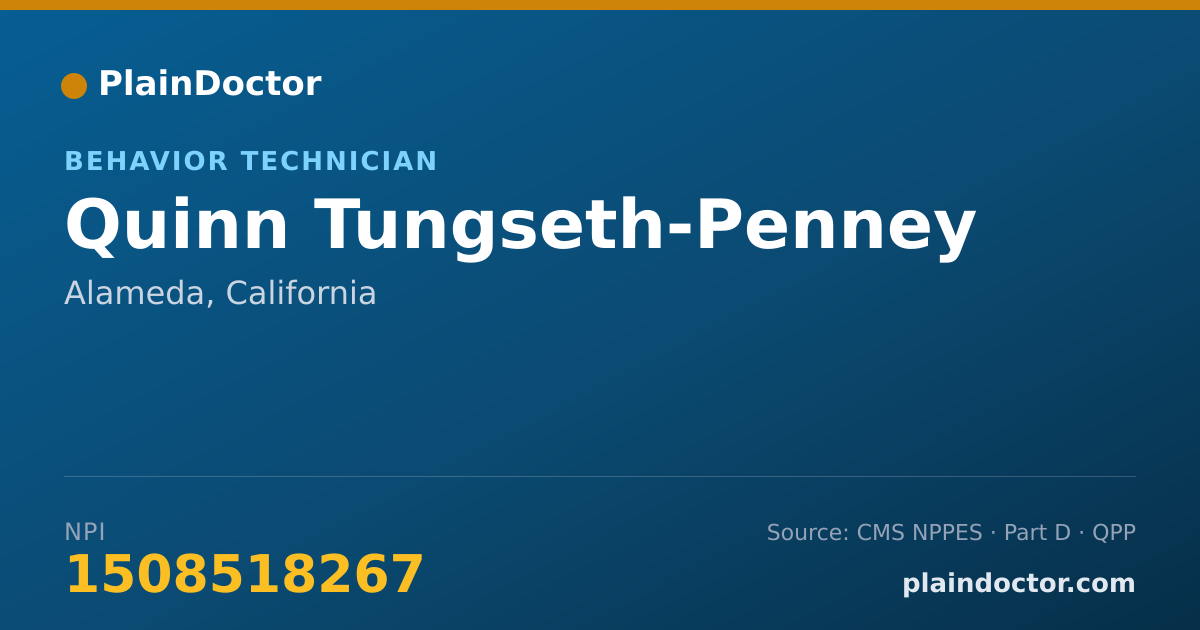 Shareable card for Quinn Tungseth-Penney - Behavior Technician, Alameda, CA