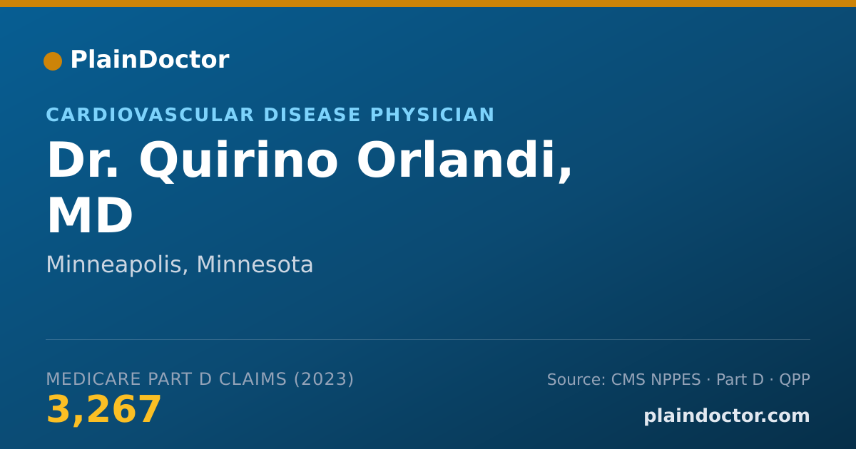 Shareable card for Quirino Orlandi, MD - Cardiovascular Disease Physician, Minneapolis, MN