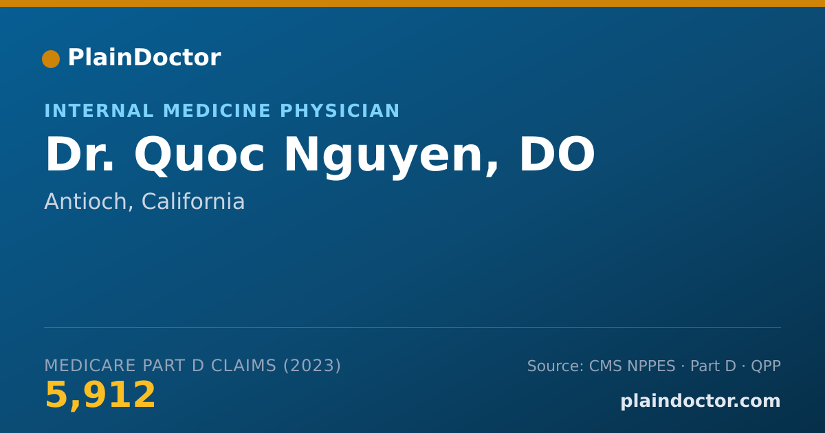 Shareable card for Quoc Nguyen, DO - Internal Medicine Physician, Antioch, CA