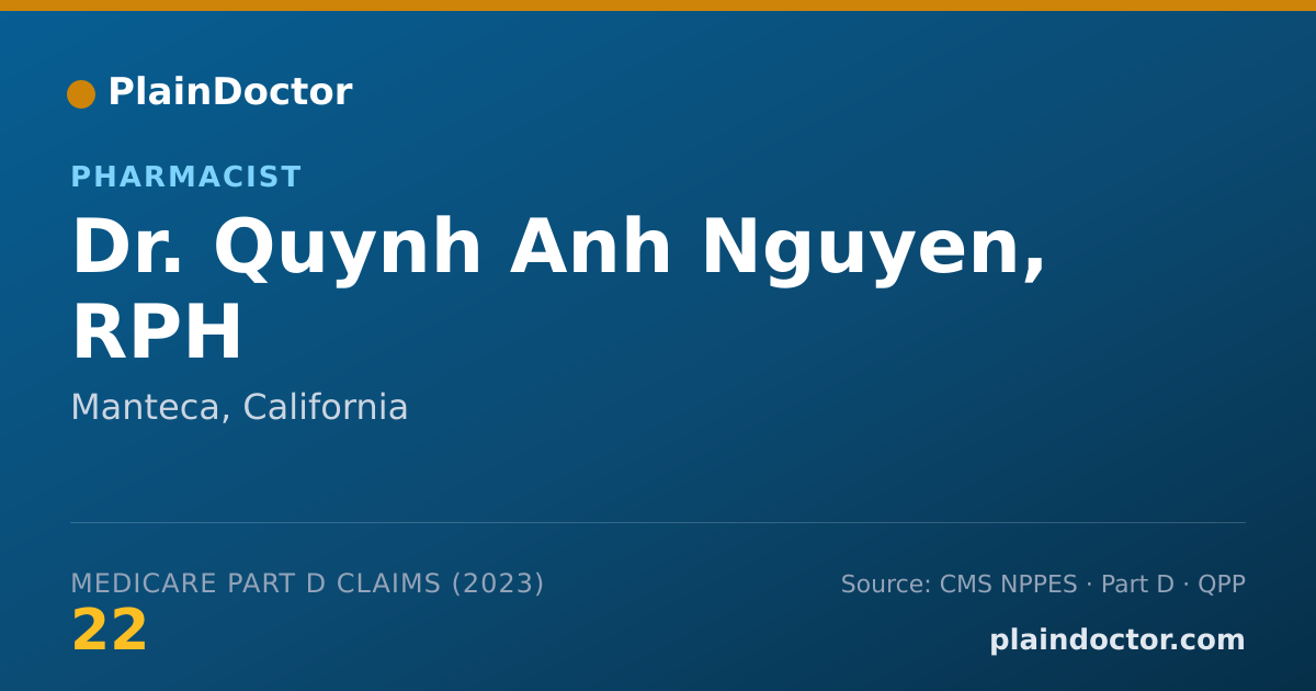 Shareable card for Quynh Anh Nguyen, RPH - Pharmacist, Manteca, CA