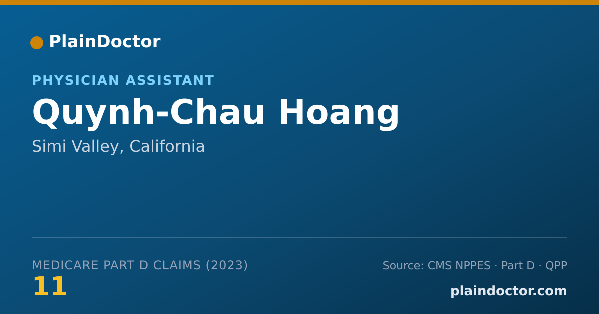 Shareable card for Quynh-Chau Hoang - Physician Assistant, Simi Valley, CA
