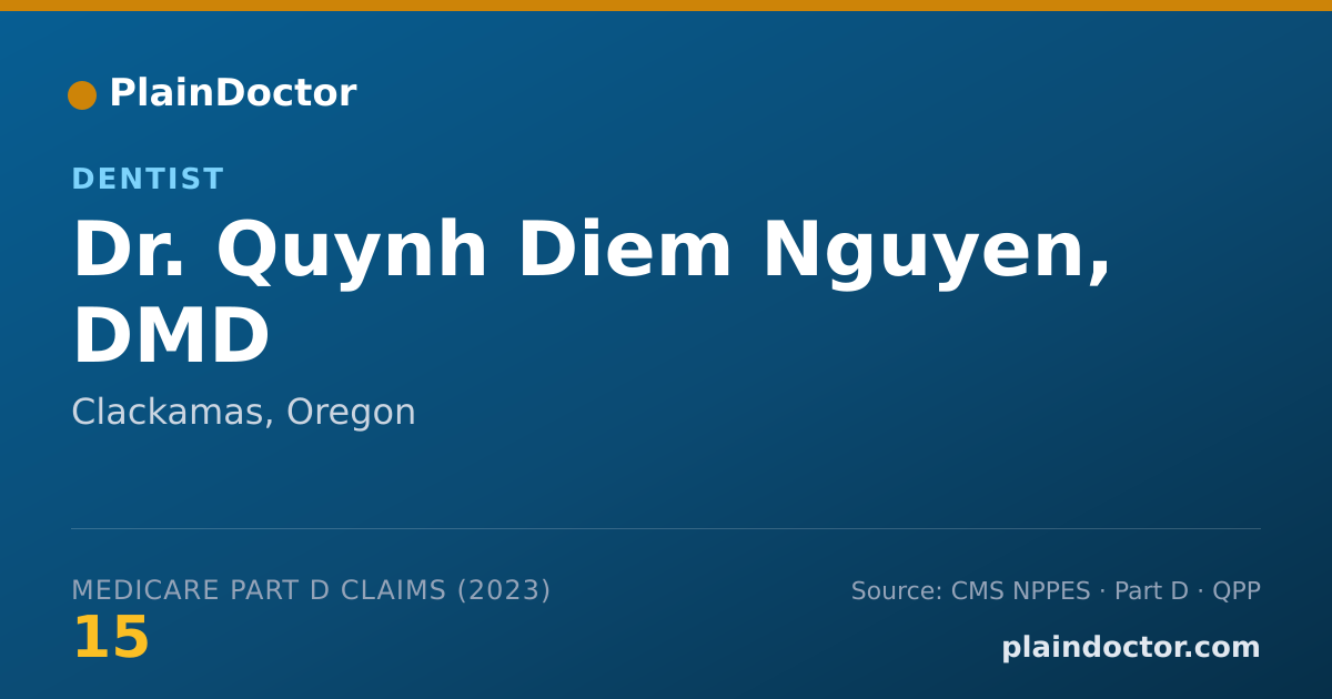 Shareable card for Quynh Diem Nguyen, DMD - Dentist, Clackamas, OR