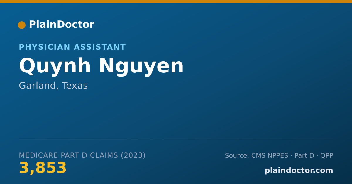 Shareable card for Quynh Nguyen - Physician Assistant, Garland, TX