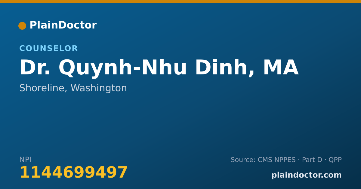 Shareable card for Quynh-Nhu Dinh, MA - Counselor, Shoreline, WA