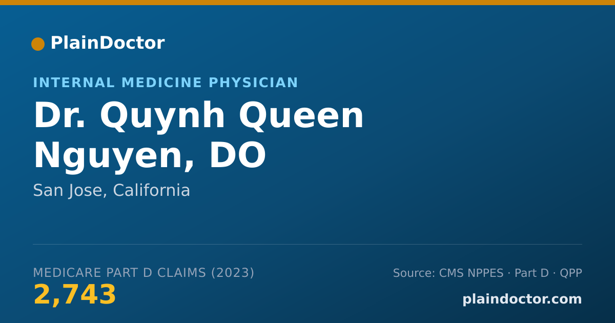 Shareable card for Quynh Queen Nguyen, DO - Internal Medicine Physician, San Jose, CA