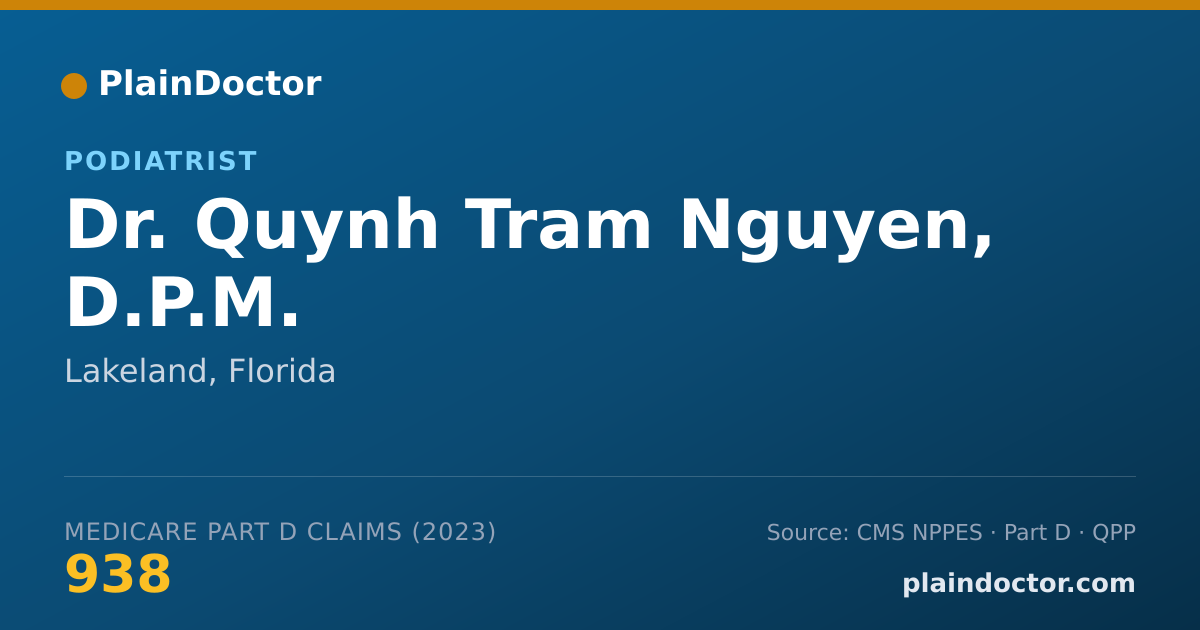 Shareable card for Quynh Tram Nguyen, D.P.M. - Podiatrist, Lakeland, FL