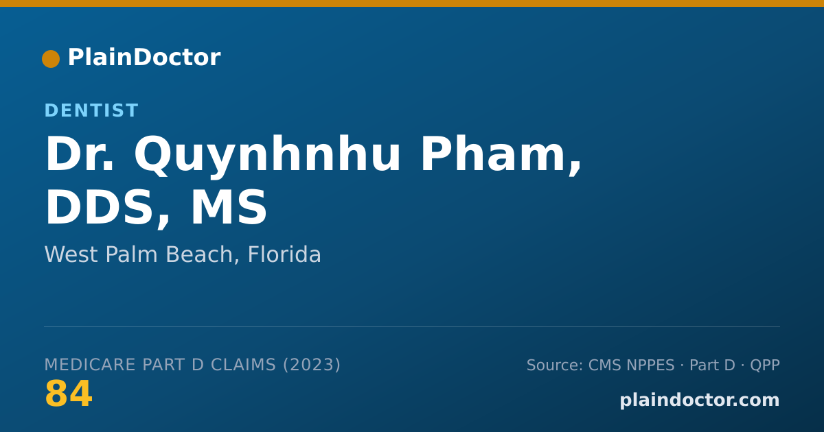 Shareable card for Quynhnhu Pham, DDS, MS - Dentist, West Palm Beach, FL