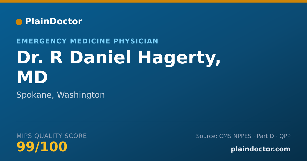Shareable card for R Daniel Hagerty, MD - Emergency Medicine Physician, Spokane, WA