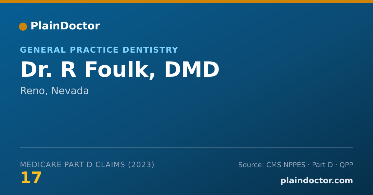 Shareable card for R Foulk, DMD - General Practice Dentistry, Reno, NV