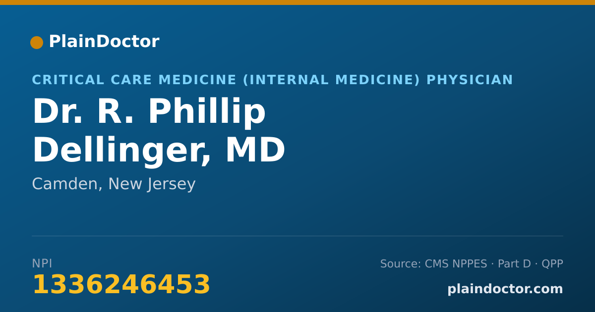 Shareable card for R. Phillip Dellinger, MD - Critical Care Medicine (Internal Medicine) Physician, Camden, NJ