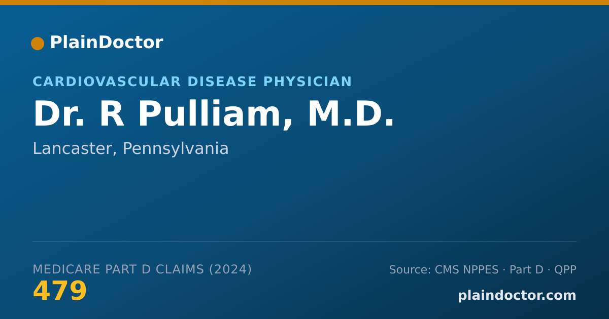Shareable card for R Pulliam, M.D. - Cardiovascular Disease Physician, Lancaster, PA