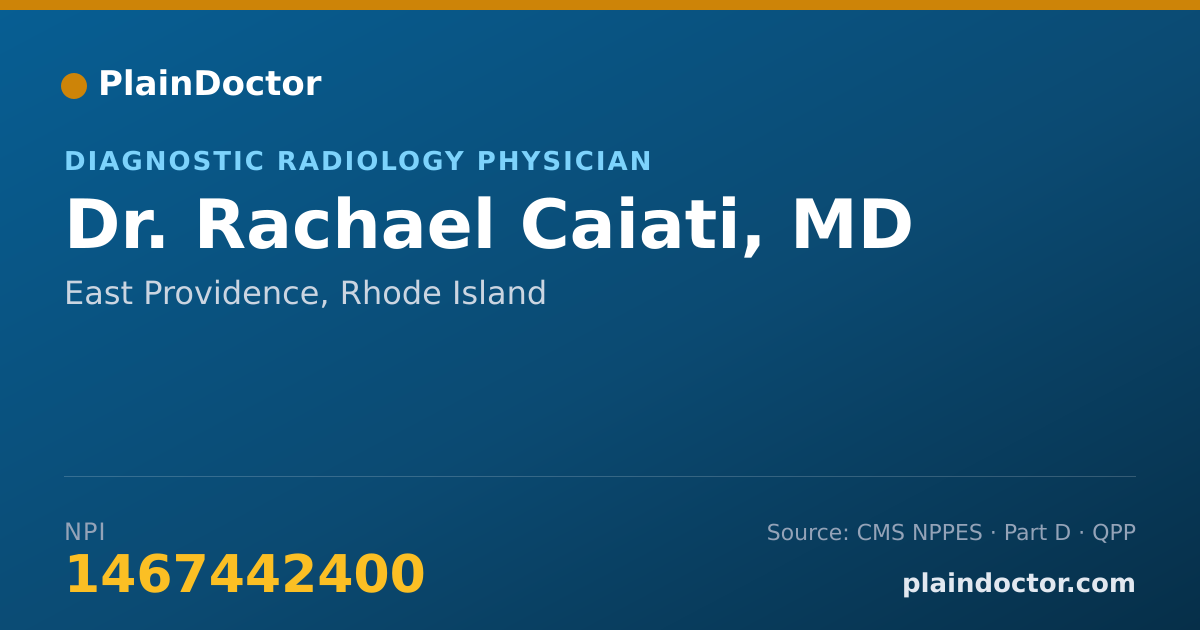 Shareable card for Rachael Caiati, MD - Diagnostic Radiology Physician, East Providence, RI