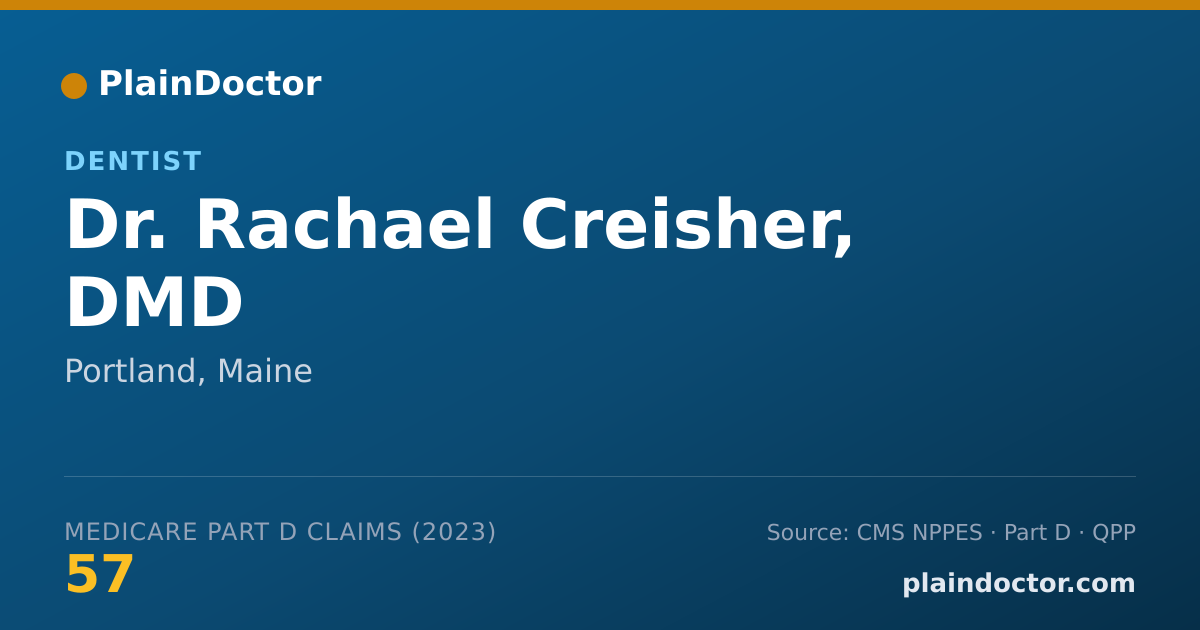 Shareable card for Rachael Creisher, DMD - Dentist, Portland, ME