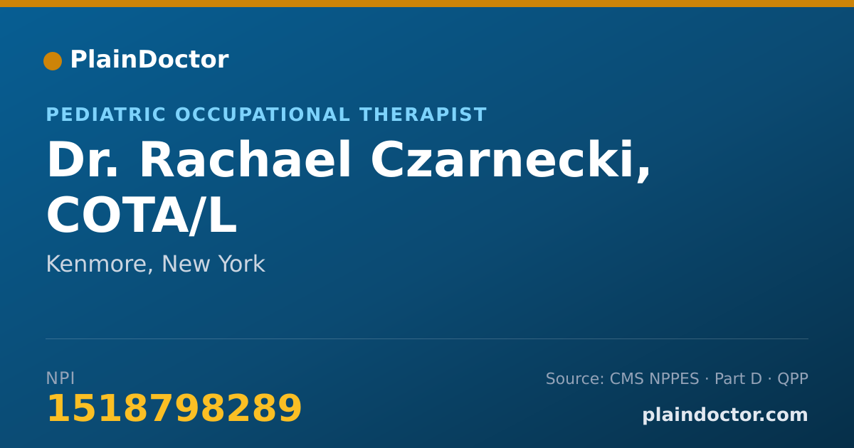 Shareable card for Rachael Czarnecki, COTA/L - Pediatric Occupational Therapist, Kenmore, NY