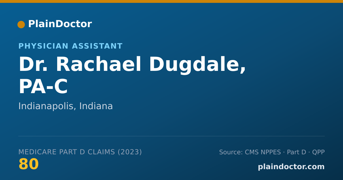 Shareable card for Rachael Dugdale, PA-C - Physician Assistant, Indianapolis, IN