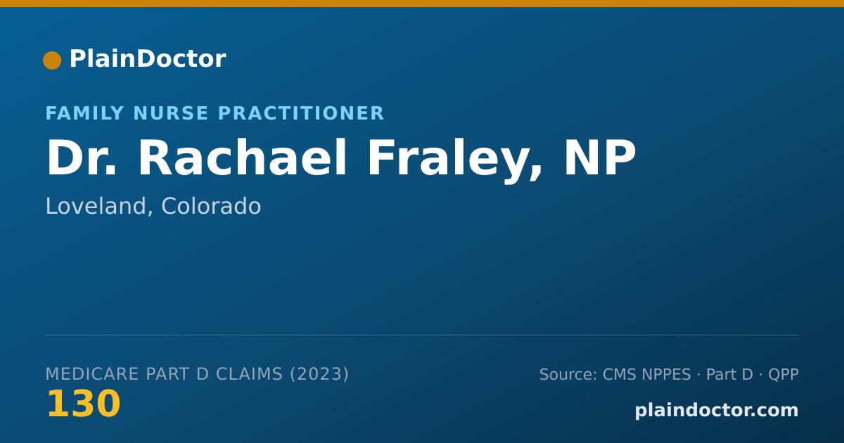 Shareable card for Rachael Fraley, NP - Family Nurse Practitioner, Loveland, CO