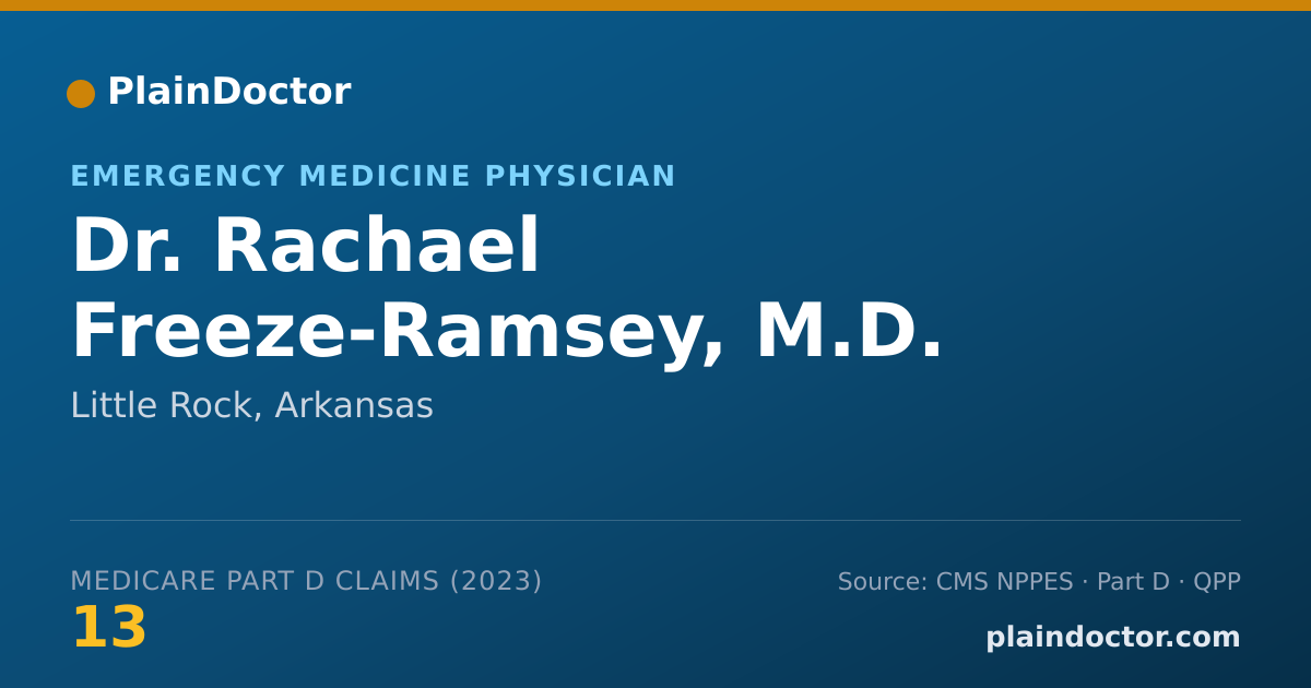 Shareable card for Rachael Freeze-Ramsey, M.D. - Emergency Medicine Physician, Little Rock, AR