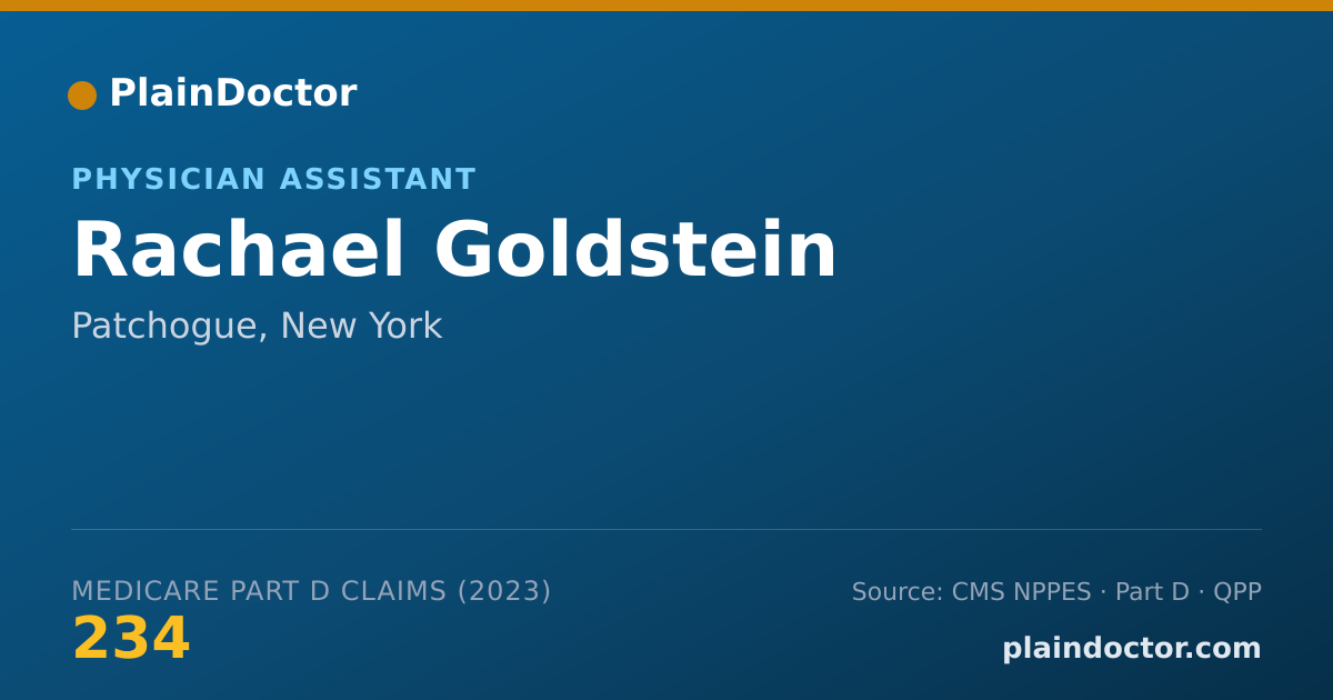 Shareable card for Rachael Goldstein - Physician Assistant, Patchogue, NY