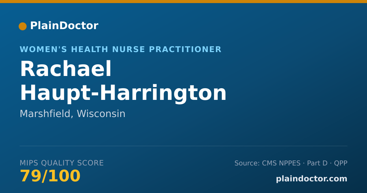 Shareable card for Rachael Haupt-Harrington - Women's Health Nurse Practitioner, Marshfield, WI