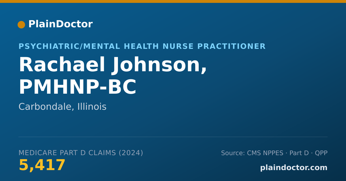Shareable card for Rachael Johnson, PMHNP-BC - Psychiatric/Mental Health Nurse Practitioner, Carbondale, IL