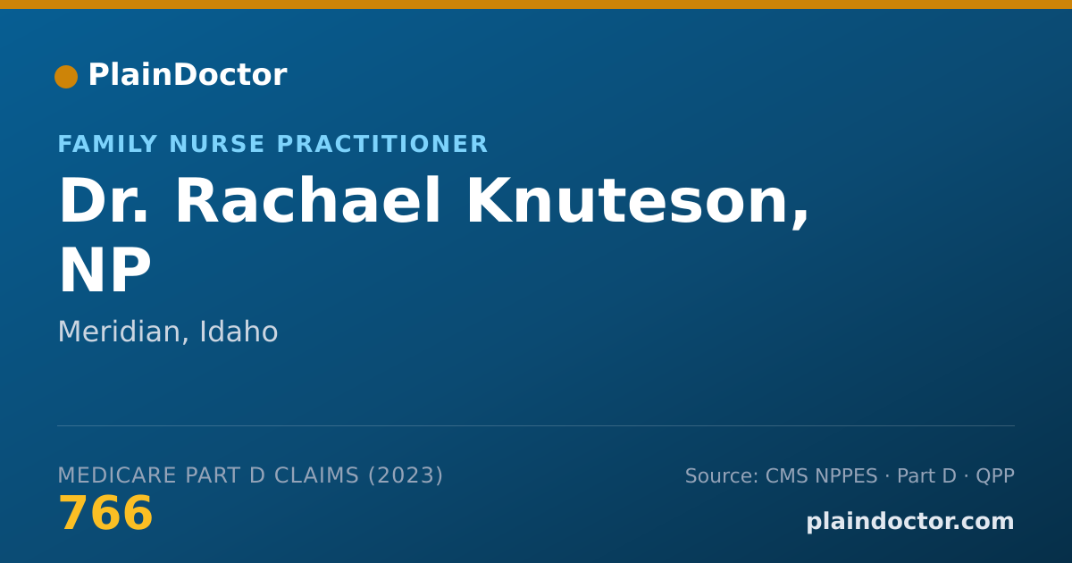 Shareable card for Rachael Knuteson, NP - Family Nurse Practitioner, Meridian, ID