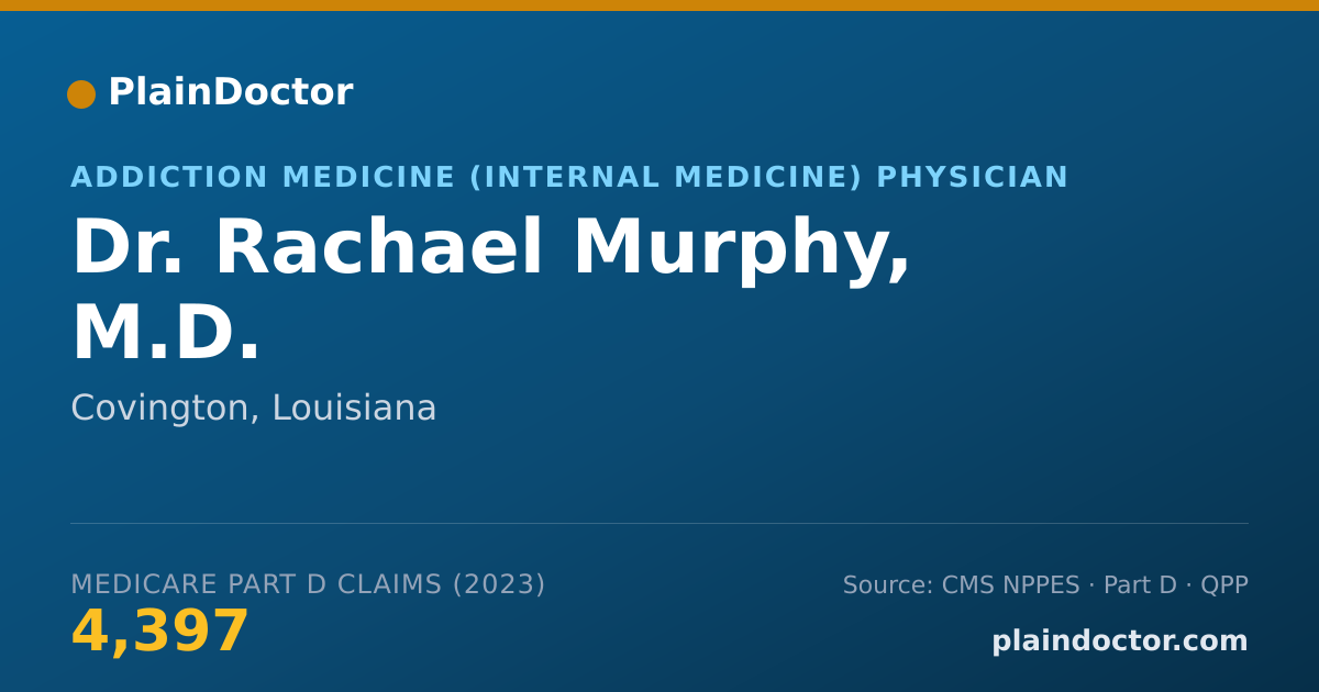 Shareable card for Rachael Murphy, M.D. - Addiction Medicine (Internal Medicine) Physician, Covington, LA