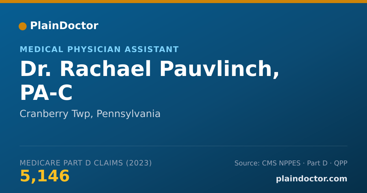 Shareable card for Rachael Pauvlinch, PA-C - Medical Physician Assistant, Cranberry Twp, PA