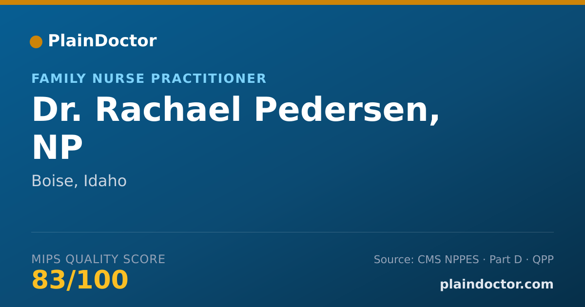 Shareable card for Rachael Pedersen, NP - Family Nurse Practitioner, Boise, ID
