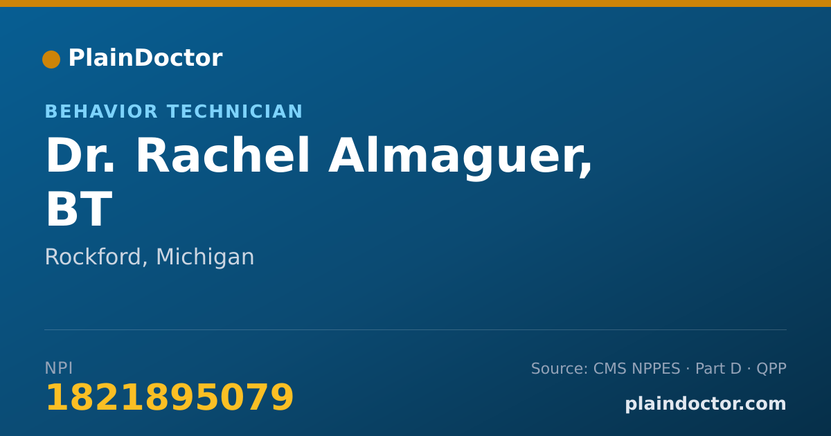 Shareable card for Rachel Almaguer, BT - Behavior Technician, Rockford, MI