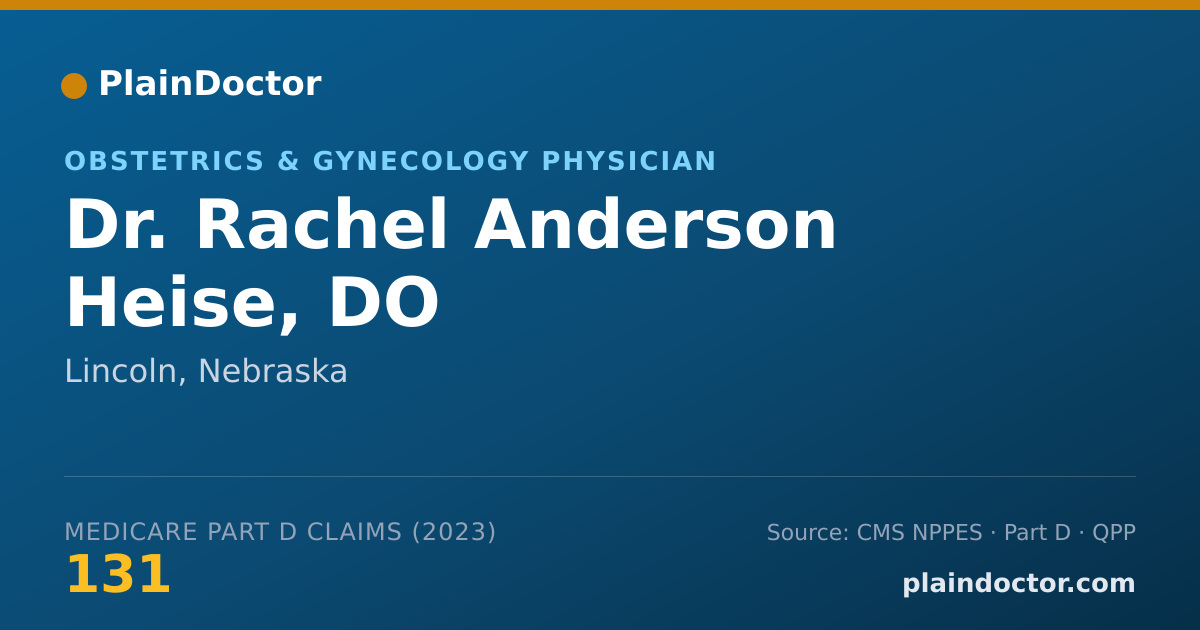 Shareable card for Rachel Anderson Heise, DO - Obstetrics & Gynecology Physician, Lincoln, NE