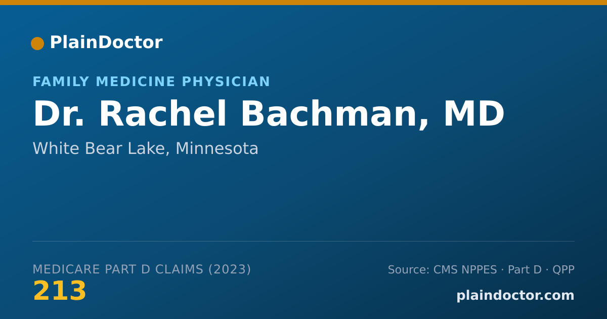 Shareable card for Rachel Bachman, MD - Family Medicine Physician, White Bear Lake, MN