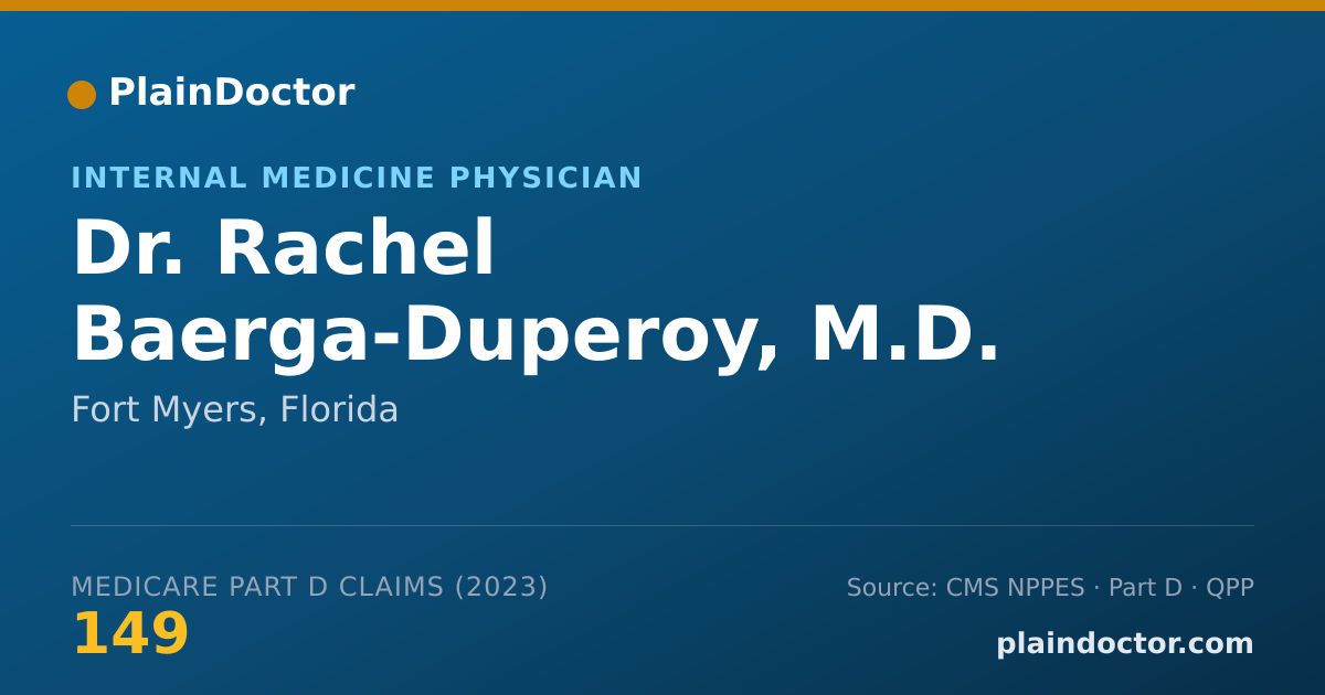 Shareable card for Rachel Baerga-Duperoy, M.D. - Internal Medicine Physician, Fort Myers, FL