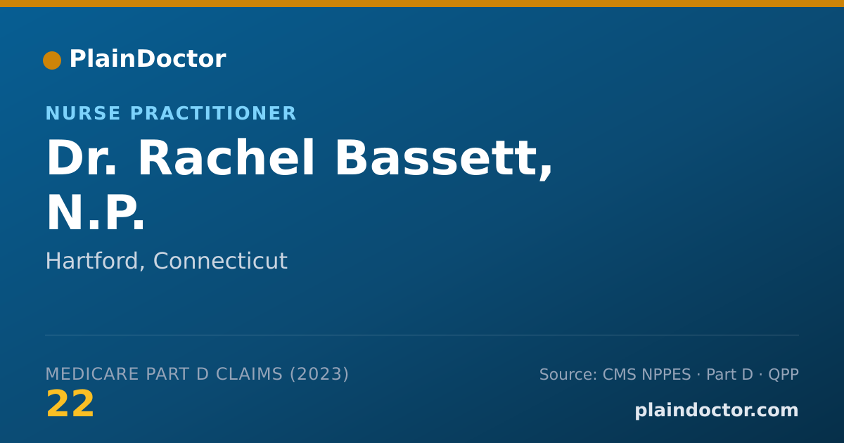 Shareable card for Rachel Bassett, N.P. - Nurse Practitioner, Hartford, CT