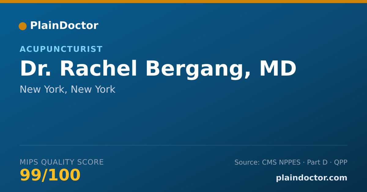Shareable card for Rachel Bergang, MD - Acupuncturist, New York, NY