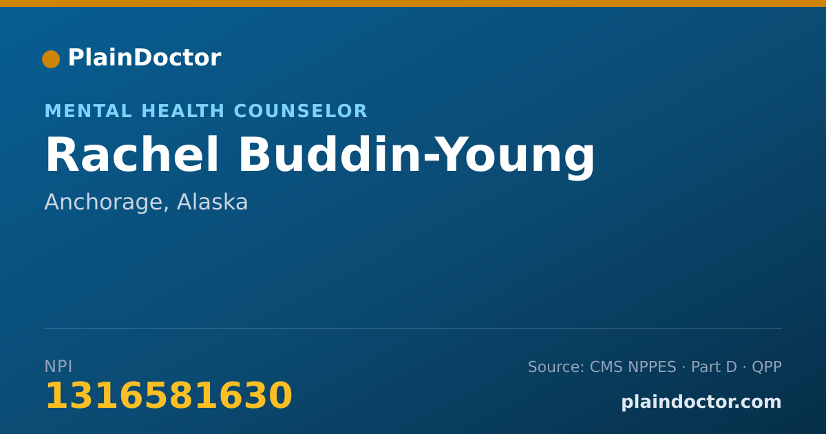 Shareable card for Rachel Buddin-Young - Mental Health Counselor, Anchorage, AK